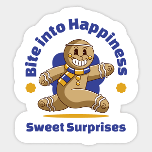 Joyful Gingerbread Man Sticker